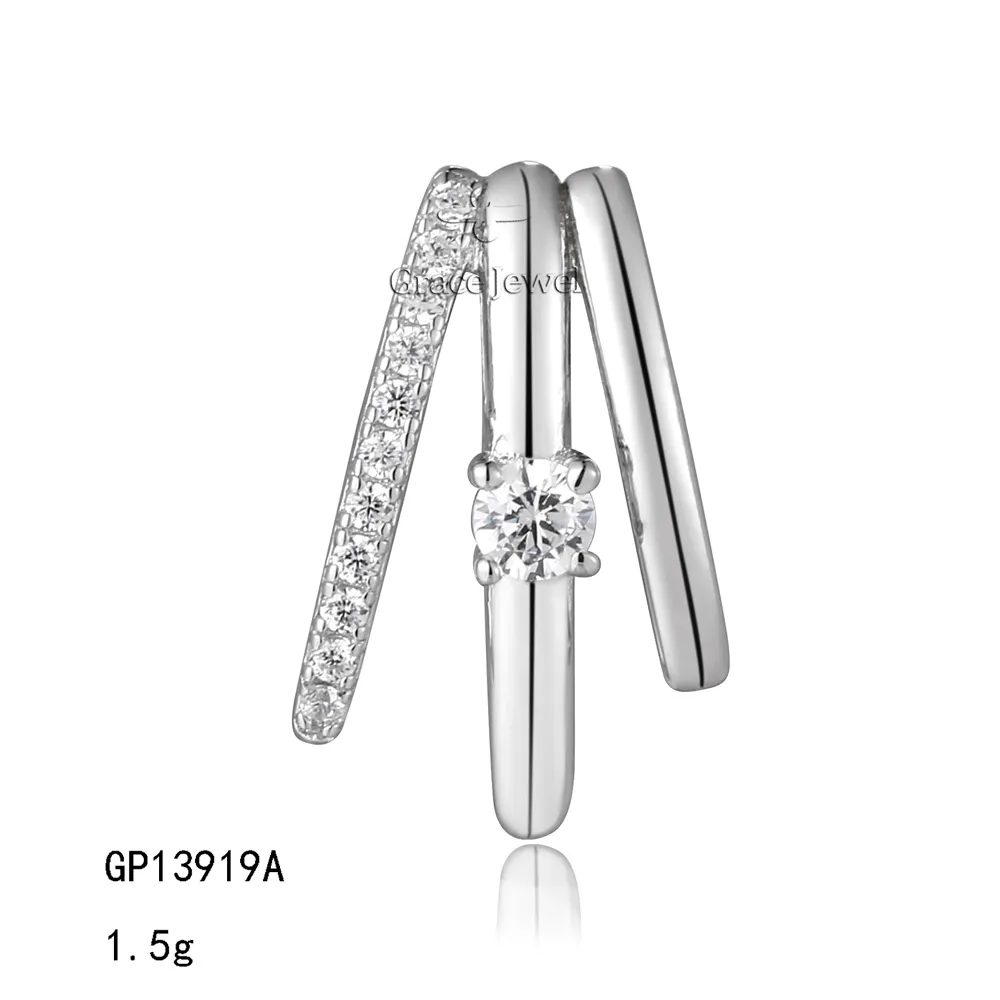 Grace Brand Design High Quality Sterling Silver Zircon Rhinestone 925 Jewelry Pendant