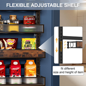 8 Tier 2-In-1 Over Door Seasoning Organizer With Adjustable Baskets <b>Pantry</b> Door Organizer Spice Rack for <b>Pantry</b> Cabinet <b>Kitchen</b> - Product Image 2