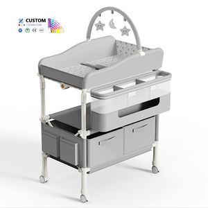 <span class=keywords><strong>Table</strong></span> à <span class=keywords><strong>langer</strong></span> bébé pliable et réglable, étanche, pour un changement rapide des couches, avec baignoire intégrée et sac de rangement - Product Image 4