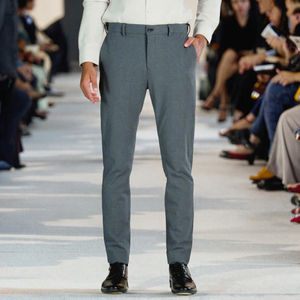 Pantalons chino slim pour homme sur mesure, 100% nylon coton extensible, haute qualité, taille mi-haute, style décontracté, décoration brodée, service OEM - Product Image 2