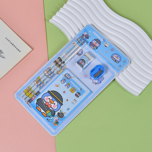 Lot <span class=keywords><strong>de</strong></span> papeterie en gros pour enfants, motif animaux <span class=keywords><strong>de</strong></span> dessin animé, ensemble cadeau <span class=keywords><strong>de</strong></span> 6 pièces comprenant un crayon et une gomme pour les écoliers - Product Image 6