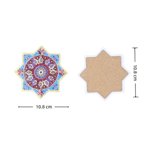 Juego <span class=keywords><strong>de</strong></span> Posavasos con Forma <span class=keywords><strong>de</strong></span> <span class=keywords><strong>Estrella</strong></span> Mandala, Posavasos <span class=keywords><strong>de</strong></span> Cerámica Absorbente con Base <span class=keywords><strong>de</strong></span> Corcho, Posavasos Florales Bohemios <span class=keywords><strong>para</strong></span> Mesa <span class=keywords><strong>de</strong></span> Café - Product Image 5
