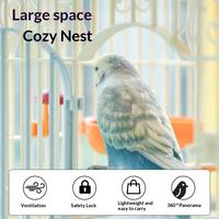 Vente en gros de petites cages à oiseaux modernes YE, respirantes, écologiques, en plastique durable, sécurisées, portables, pour une utilisation à la maison et en extérieur, toutes saisons, pour perroquets