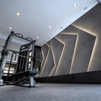 Papier peint mural 3D personnalisé avec style capitonné et effet lumineux LED pour la décoration de salon de luxe et de salle de jeux