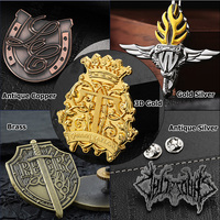 Pins personnalisés d'usine, ronds, plaqués or, en alliage de zinc, métalliques, avec logo 3D en relief, pins de revers personnalisés pour souvenirs d'entreprise