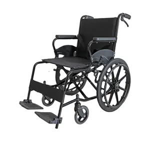 Transport rollstuhl Altenpflege produkte Stahlrohr Mobility Walker Manual Rollstuhl heißer Verkauf mit pu soliden hinteren wheel-BZ-M05