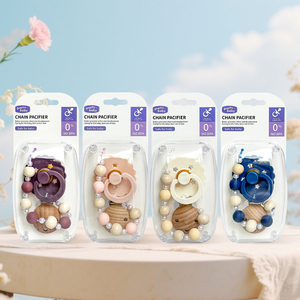 <span class=keywords><strong>Attache</strong></span>-sucette en bois anti-perte pour bébé, sans BPA, avec perles, pour une sécurité et un confort optimal - Product Image 6