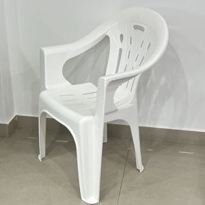 2025 nặng nhựa trắng vườn ghế với thiết kế hiện đại Stackable tay vịn ngoài trời sử dụng sân - Product Image 4