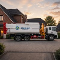 Camion compacteur de déchets Huasheng25T 16cbm avec grue de 6,3T |   Véhicule de collecte des ordures 6x4 avec nettoyeur haute pression