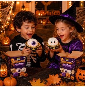 Juguete Antiestrés de TPR Ecológico con Forma de Calabaza para Halloween, Caja Sorpresa con Bola de Maltosa de Rebote Lento para Niños - Product Image 4