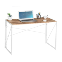 Table d'ordinateur portable industrielle moderne et durable en bois de chêne pliable pour organisateur de bureau à domicile