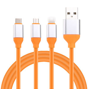 สายชาร์จเร็ว1.2ม. 4FT 3 in 1สำหรับโทรศัพท์มือถือสาย USB สายข้อมูล2A สำหรับ <span class=keywords><strong>I11Pro</strong></span> Micro USB Android Type C ชาร์จเร็ว - Product Image 2