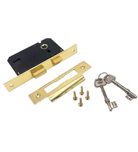 3 inch sabs 2 or promotional oem golden supplier 2 3 lever sash mortise door lock 3-lever union