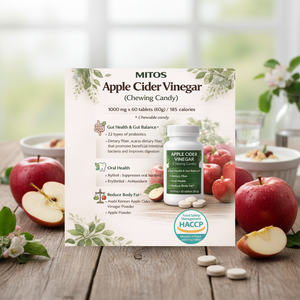 Mitos Flex Comprimés à croquer au vinaigre de cidre de pomme pour adultes, Probiotiques 1000mg pour la santé intestinale et la gestion du poids, Durée de conservation de 24 mois - Product Image 3