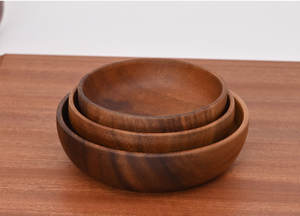 Piatti rotondi di legno vassoi per servire in legno per la colazione occidentale ristorante piatti per Dessert - Product Image 3