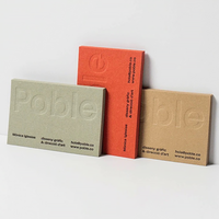 Etiqueta de nombre de tarjeta de visita impresa personalizada ecológica, etiqueta colgante, embalaje de papel de cartón en relieve biodegradable, tarjeta de agradecimiento