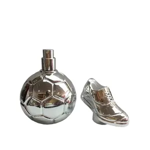 Botella de perfume de cristal con forma de balón de fútbol, con tapa de zapato, UV, 100 ml