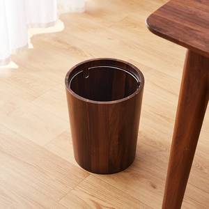 Nouvelle poubelle en bois d'acacia de style chinois couleur noyer pour la maison, l'hôtel, la maison d'hôtes, le salon, la cuisine, la salle de bain, grande capacité - Product Image 2