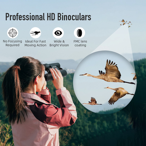 Jumelles Secozoom longue portée 8x42 10x42 avec prisme BAK4 et lentilles en verre optique vert pour l'observation des oiseaux - Product Image 5