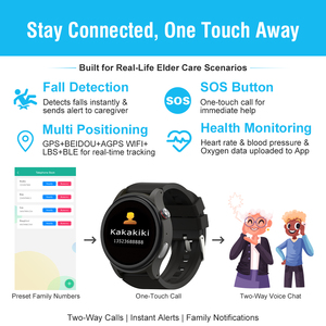 Montre connectée pour la gestion de la santé des personnes âgées L28, étanche IP67, montre SOS, carte SIM, réponse aux appels, rappel, clôture géographique, montre connectée pour seniors - Product Image 2