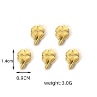 Mini Pendentif Fleur Charmant en Acier Inoxydable Plaqué Or PVD 18K, Anti-ternissement, avec Trou, Vente en Gros pour Fabrication de Bijoux