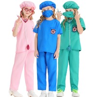 Costume de médecin pour enfants bambin infirmière Scrubs avec accessoires Noël habiller Cosplay tenue pour garçons filles