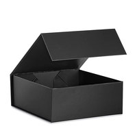 Cajas de luxe avec logo personnalisé de qualité supérieure quantité minimale de commande bas Boîte d'emballage rigide en carton noir magnétique pour les petites entreprises