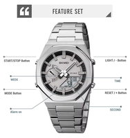 Montre à quartz pour homme en acier inoxydable, étanche, sportive, numérique, cadeau, très vendue, VVS