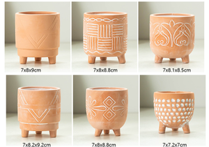 Tráng Men Đất Nung Planter Với Chân Giá Rẻ Trong Nhà Và Ngoài Trời Nhà Vườn Nồi <span class=keywords><strong>Mini</strong></span> Đất Nung Chậu Để Bán - Product Image 6