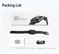 Reloj Inteligente, Pantalla Táctil Completa de 1.95'', Resistente al Agua IP68, Llamadas por BT5.3, Monitor de Frecuencia Cardíaca/Presión Arterial/SpO2, Más de 100 Deportes, 350mAh CX3