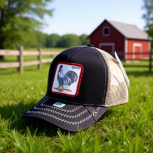 Casquette de camionneur brodée Cock, 6 panneaux, maille réglable, unisexe, adulte, décontractée - Product Image 2