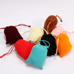 Custom Ecological Velvet Pouch Bag Jewellery Packaging Jewelry Pouch With Logo
