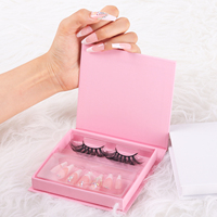 Offre Spéciale 2022 de luxe faux ongles bling-bling moyen et faux cils en vison Kit de cils avec emballage personnalisé