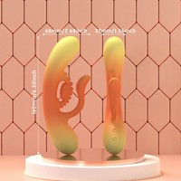 Nouveauté, vente chaude : Vibrateur féminin tout-en-un en caoutchouc, trois moteurs, 10 fréquences de vibration, entièrement recouvert, puissance magnétique