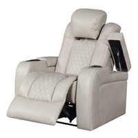 Fauteuil inclinable électrique de luxe en cuir avec support de tête réglable, mobilier de salon, siège de cinéma maison, canapé de cinéma