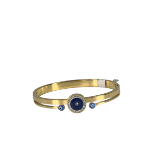 Bracelet de charme tendance plaqué or PVD en acier inoxydable 316L avec motif œil porte-bonheur, bijoux pour femmes - Product Image 1