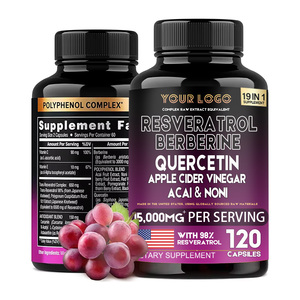 อาหารเสริมสมุนไพร resveratrol berberberine quercetin ACV Acai & <span class=keywords><strong>noni</strong></span> Complex <span class=keywords><strong>capsules</strong></span> สนับสนุนสุขภาพหัวใจและหลอดเลือดและผิวหนัง - Product Image 1