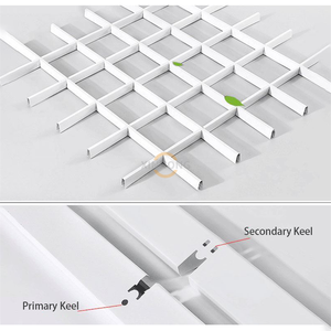 Venta caliente <span class=keywords><strong>Armstrong</strong></span> Paneles de diseño de techo suspendido de aluminio en Kazajstán Azulejos de metal cuadrados impermeables e ignífugos - Product Image 2