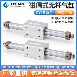 กระบอกลมไร้ก้าน Liyuan รุ่น Cy1b 10 15 20 25 35 40 ตัวเรือนอะลูมิเนียม พร้อมแม่เหล็กดูด ระยะชักยาว - Product Image 5
