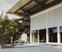 Porte d'entrée principale en aluminium à rupture de pont thermique, profilée, résistante aux intempéries, double vitrage pour climat froid