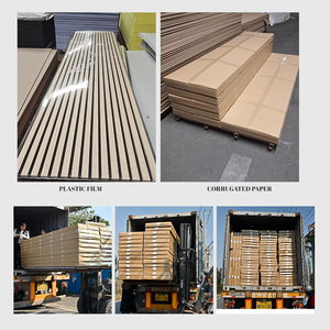 Panneau acoustique à lattes en bois de vente chaude matériaux d'absorption acoustique très efficaces pour l'intérieur MDF + fibre de polyester - Product Image 6