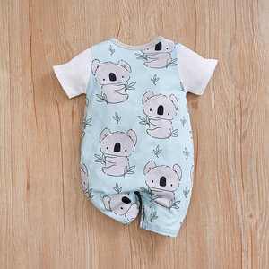 Personalización de Fábrica, Mamelucos para Bebé, Ropa de Recién Nacido, Mono con Estampado de <span class=keywords><strong>Koala</strong></span>, Mameluco de Manga Corta para Verano, <span class=keywords><strong>Pijama</strong></span> para Bebés y Niños Pequeños - Product Image 2
