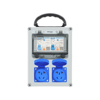 Caja de Distribución Industrial Impermeable IP44 200x150x100mm con Protección Contra Fugas, Interruptor de Circuito, 5 Pines, 10A, Enchufes, OEM Personalizado