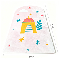 Tapis de prière islamique pour enfants en gros, antidérapant, doux, tapis musulman Sajadah, cadeau pour enfants