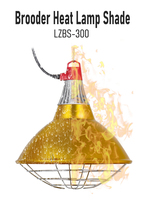 Cubierta de Lámpara de Aleación de Aluminio Dorada de Alta Eficiencia para Calefacción de Conejos, Modelo LZBS-300 de 1 kg, 1 Año de Garantía
