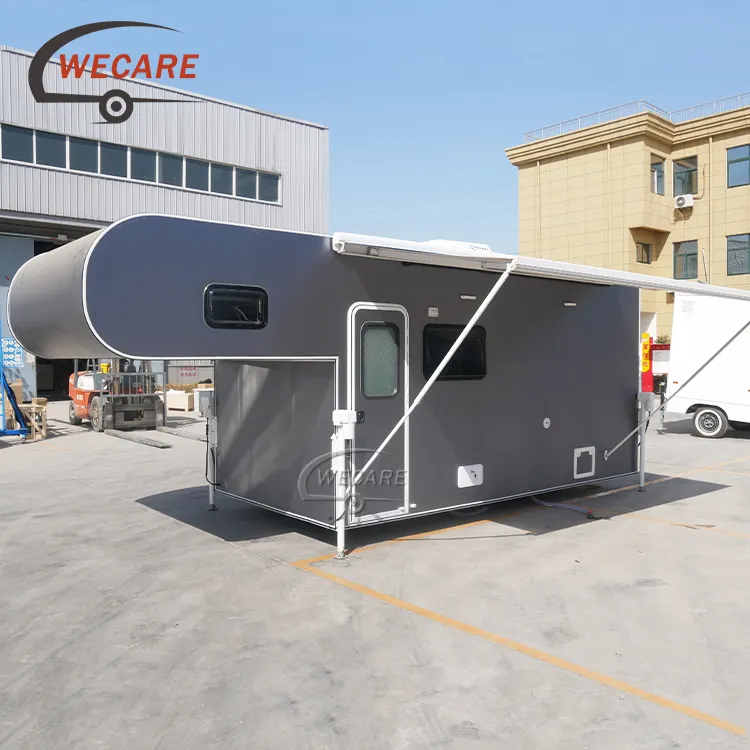 Wecare 4x4 팝업 모터 홈 오프 로드 트럭 픽업 rv 캠퍼 캐러밴 여행 트럭 침대 캠핑 텐트 캠핑카 밴 판매