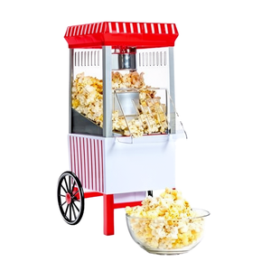 Máquina de <span class=keywords><strong>Palomitas</strong></span> de Maíz Eléctrica <span class=keywords><strong>Nostalgia</strong></span>, Produce 12 Tazas de <span class=keywords><strong>Palomitas</strong></span> de Maíz Saludables Sin Aceite, con Ruedas Clásicas y Taza Medidora - Product Image 1