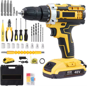 Cordless Drill Power Tool Set Brush Motor Drill Impact Screw Driver Power <b>Bit</b> Set Wholesale <b>Screwdriver</b> Set - Product Image 1