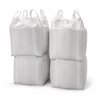 Sac conteneur FIBC en gros de 1500 kg et 2000 kg, anti-poussière, respirant, à fond plat avec bec de décharge pour céréales, farine et sel