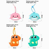 Porte-clés en silicone à motif animalier de dessin animé mignon, sac de rangement, porte-monnaie pour couple et enfants, petit cadeau, pendentif de fête